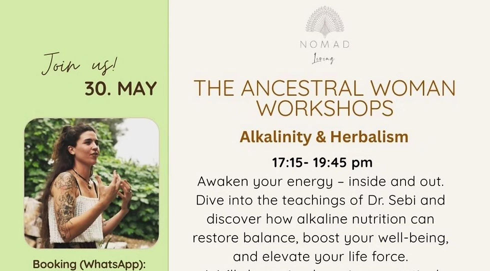 The Ancestral Woman Workshops: Alkalinity & Herbalism
