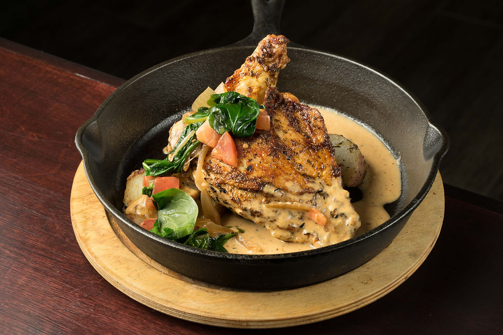 Cast-Iron Chicken with Tasso Cream Sauce