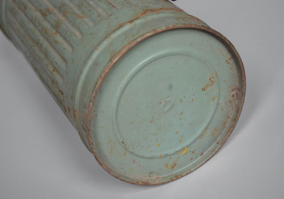 Thumbnail: Kriegsmarine sea green camouflage gas mask canister 'ago 1944'