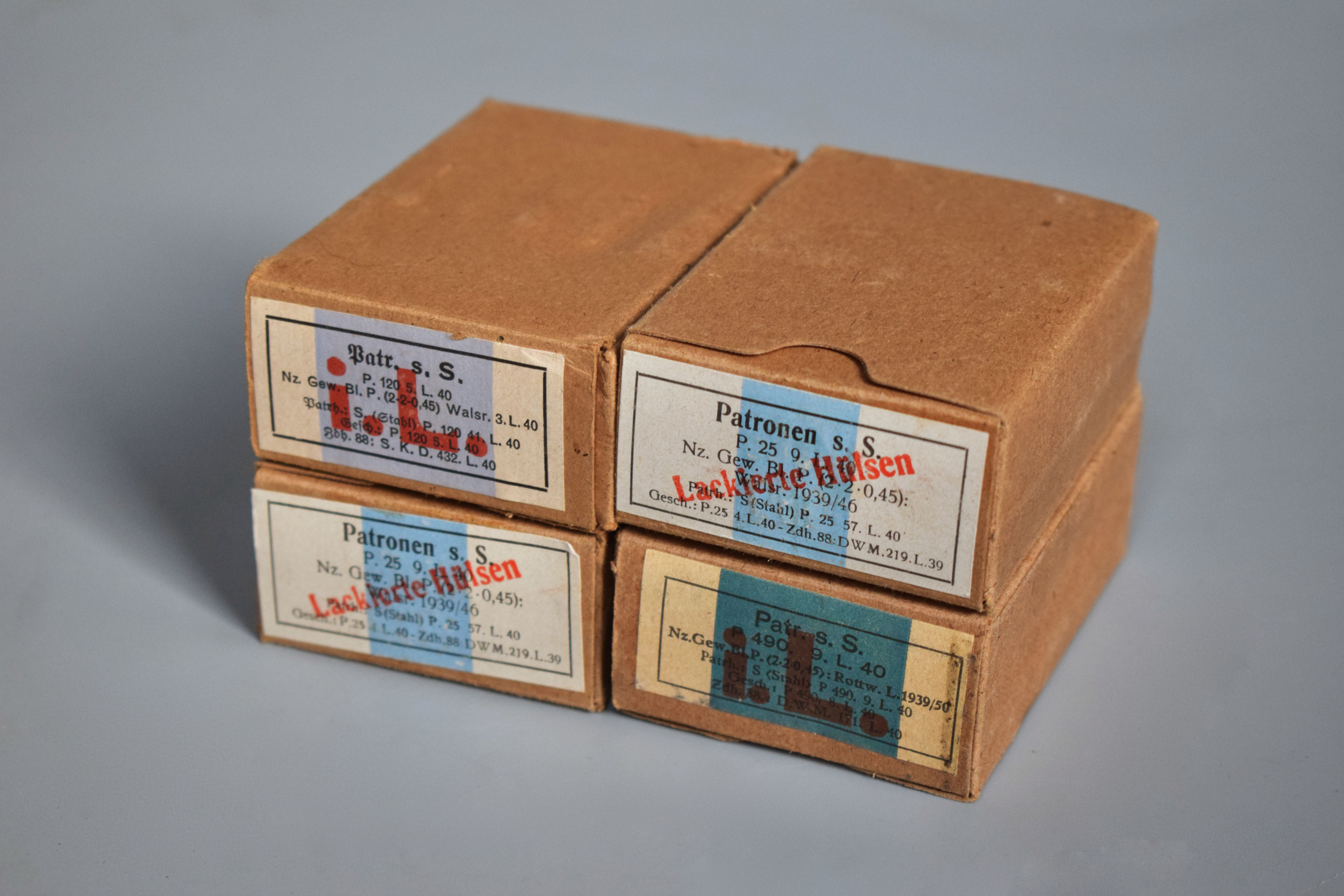 7.92x57mm Patronen s.S. ammunition boxes set