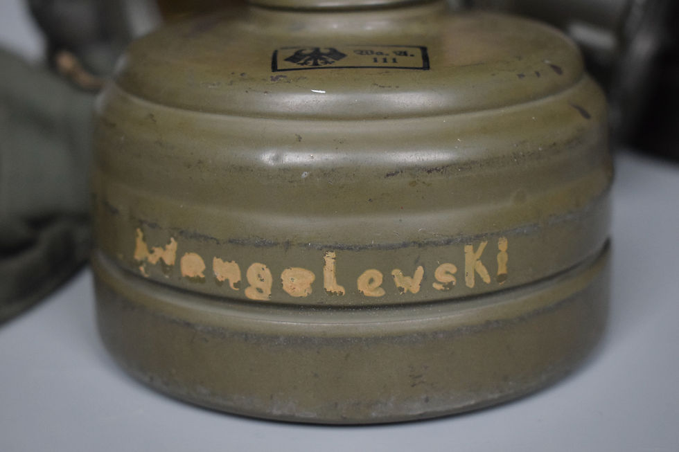 Thumbnail: Named M30 gas mask set '1939' + gas cape bag