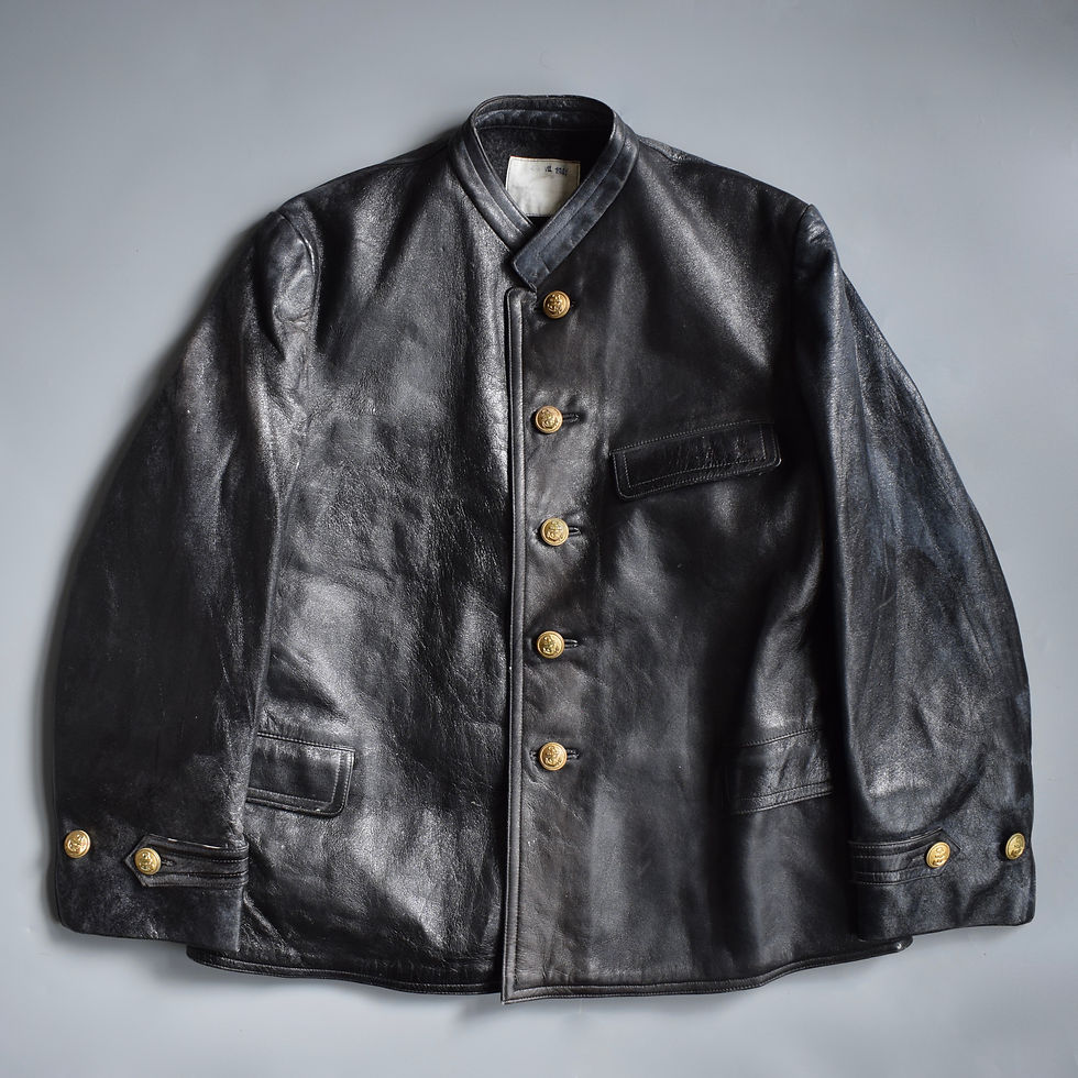 Thumbnail: Kriegsmarine crewman black leather jacket + trousers set '1941'