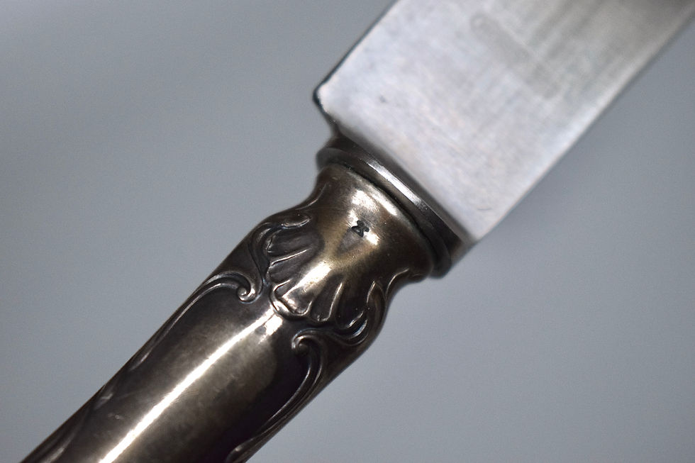 Thumbnail: Herman Goring silver table knife '800'