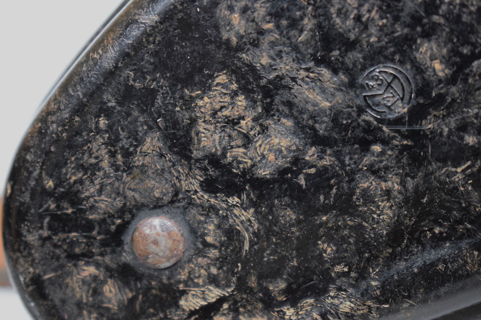 Thumbnail: Speckled black Bakelite 6x30 Dienstglas case w/ strap