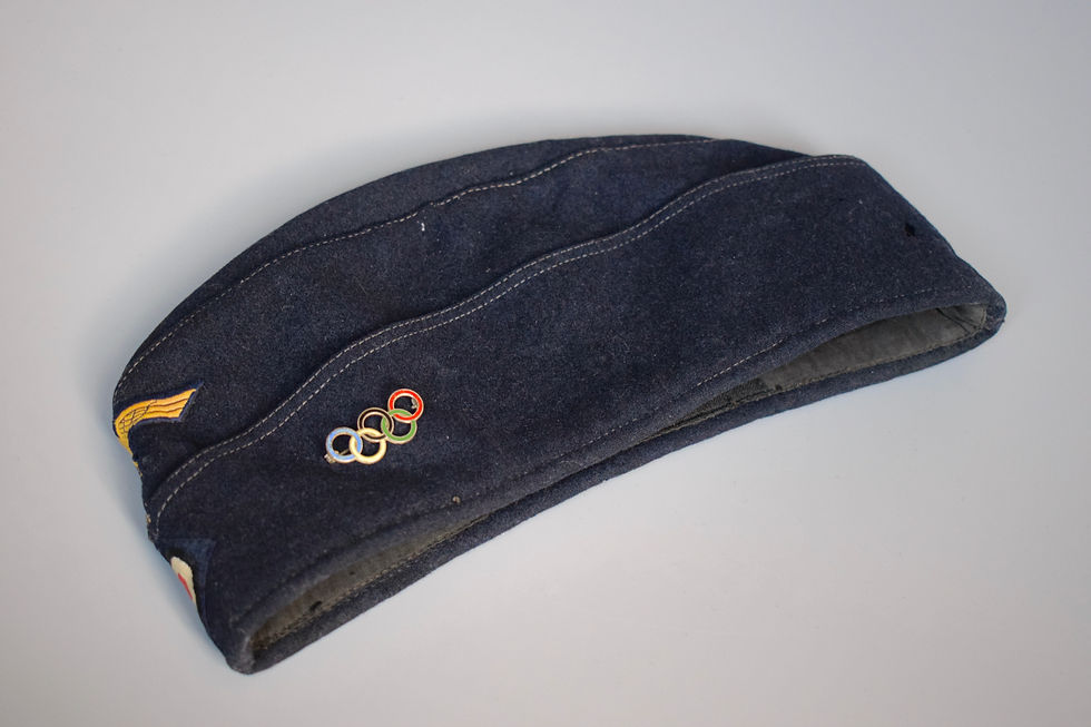 Kriegsmarine U-boat Bordmutze cap + 1936 Olympic emblem
