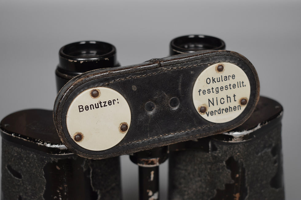 Thumbnail: Zeiss 7x50 Kriegsmarine smooth ocular binoculars + early Benutzer
