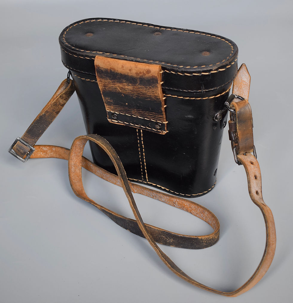 Thumbnail: Complete 7x50 / 10x50 Presstoff binocular case '1942 WaA' + shoulder str