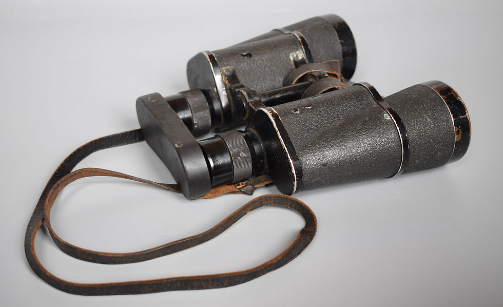 Thumbnail: Zeiss 7x50 Kriegsmarine binoculars 'blc' + accessories