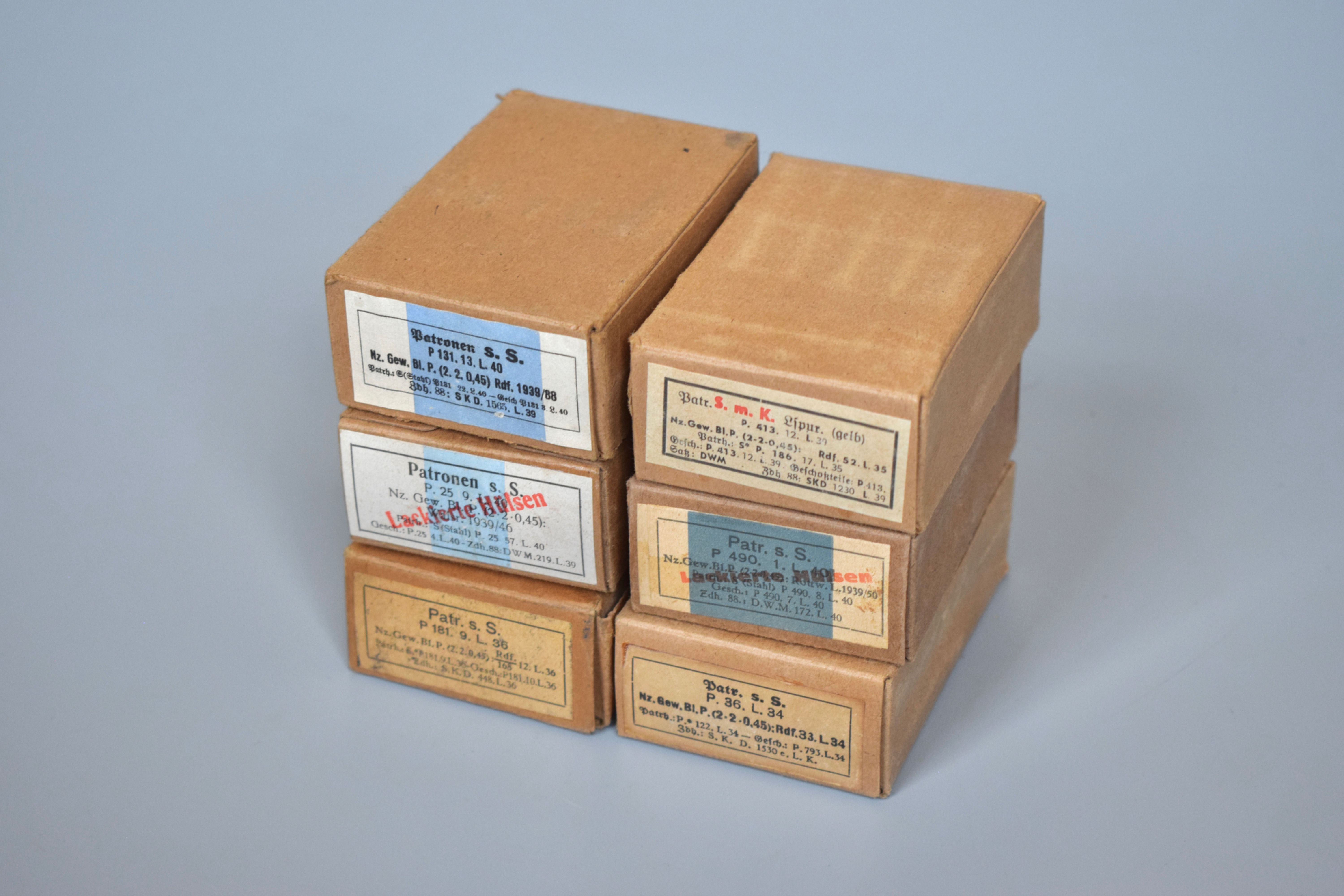 7.92x57mm Patronen ammunition boxes set x6