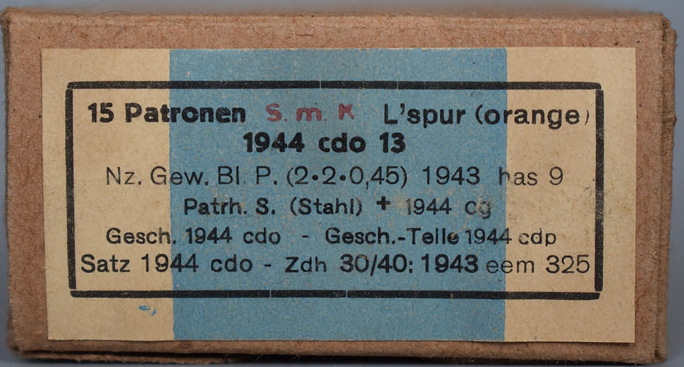 Thumbnail: 7.92x57mm S.m.K. orange tracer ammunition box '1944'