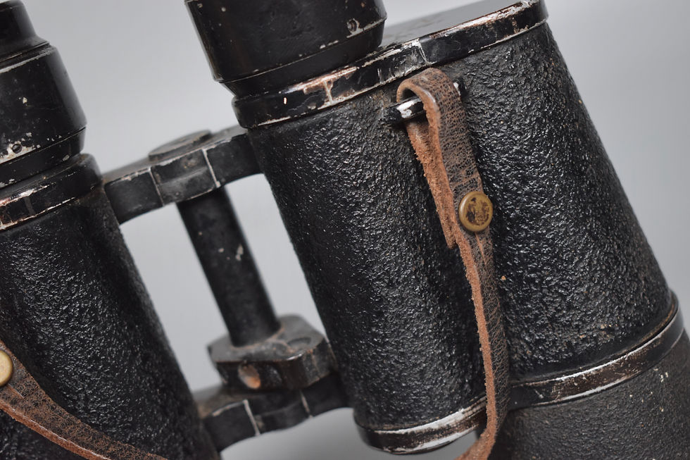 Thumbnail: Zeiss 7x50 Kriegsmarine armoured U-boat binoculars + case