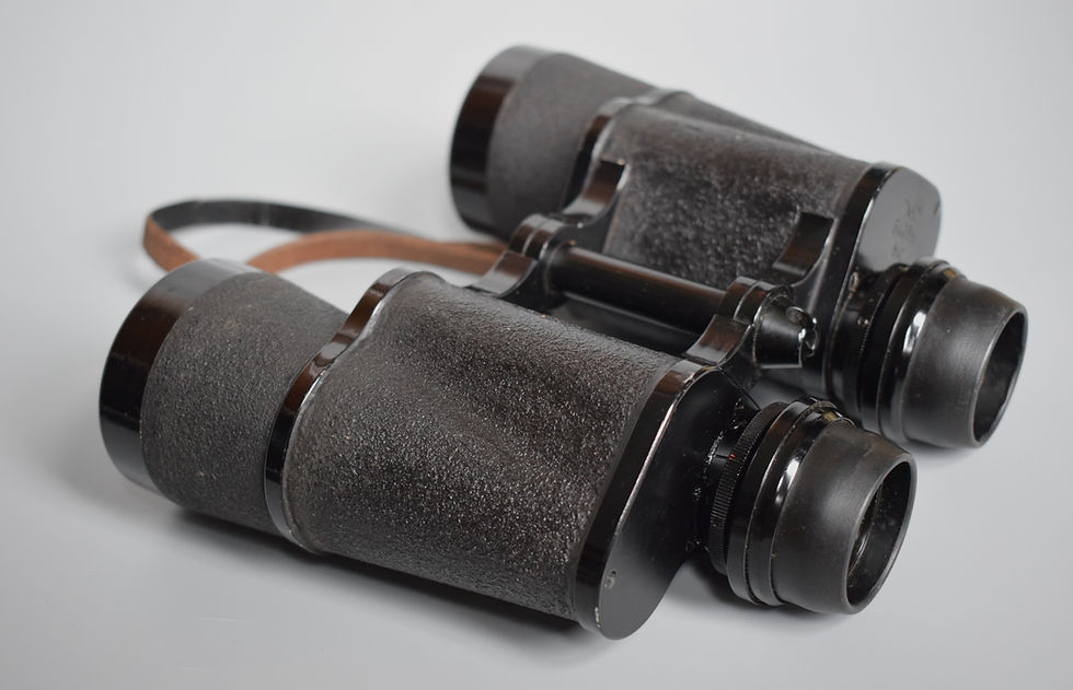 Thumbnail: Zeiss 7x50 Kriegsmarine gas mask binoculars 'blc' + case