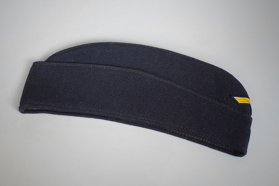 Thumbnail: Kriegsmarine U-boat Bordmutze cap + 1936 Olympic emblem