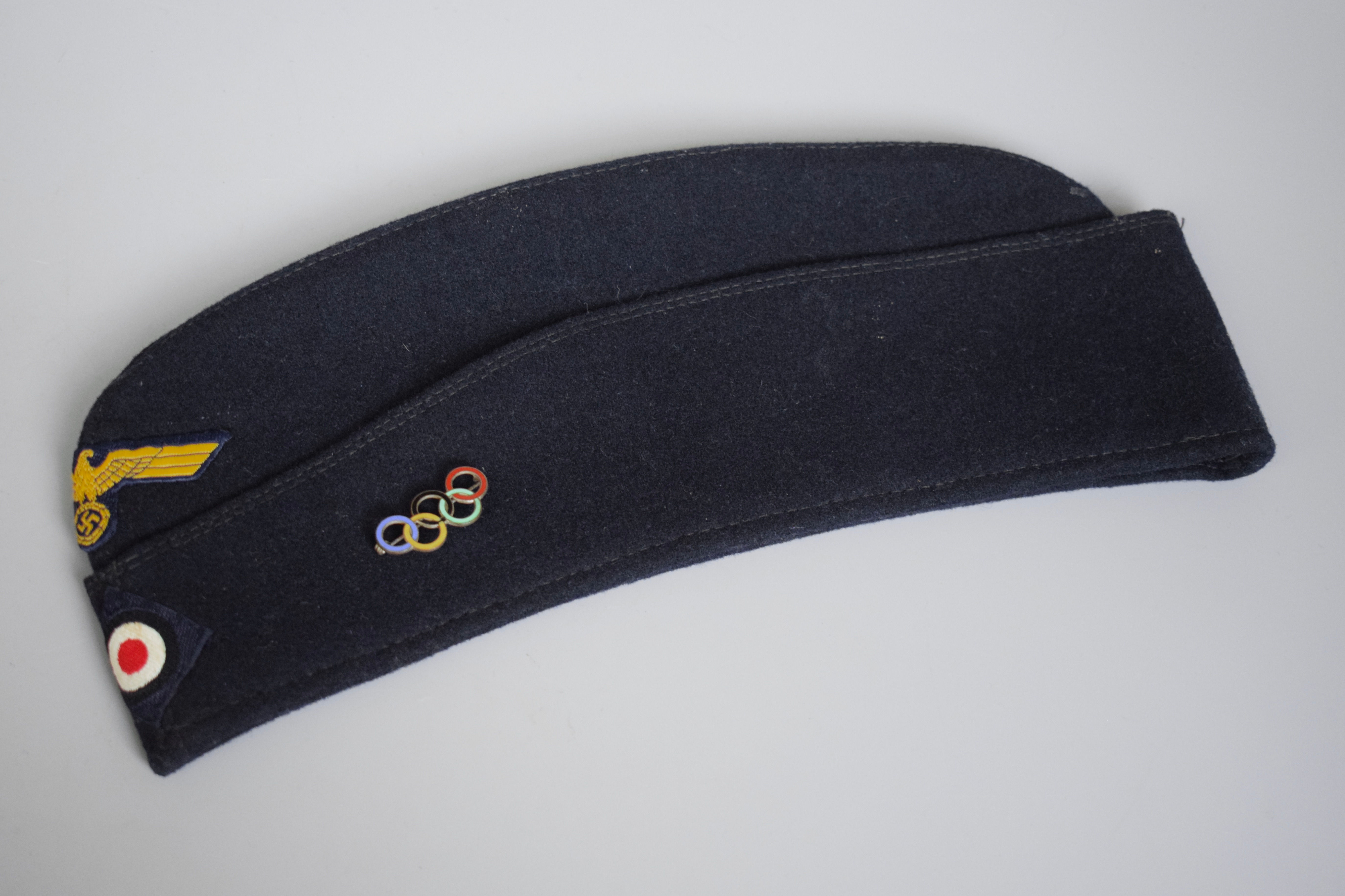 Kriegsmarine U-boat Bordmutze cap + 1936 Olympic emblem