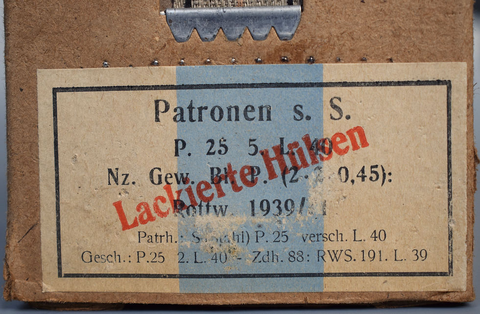 Thumbnail: Complete 7.92x57mm Tragschlaufe battle pack 'Patronen s.S. P 1940'
