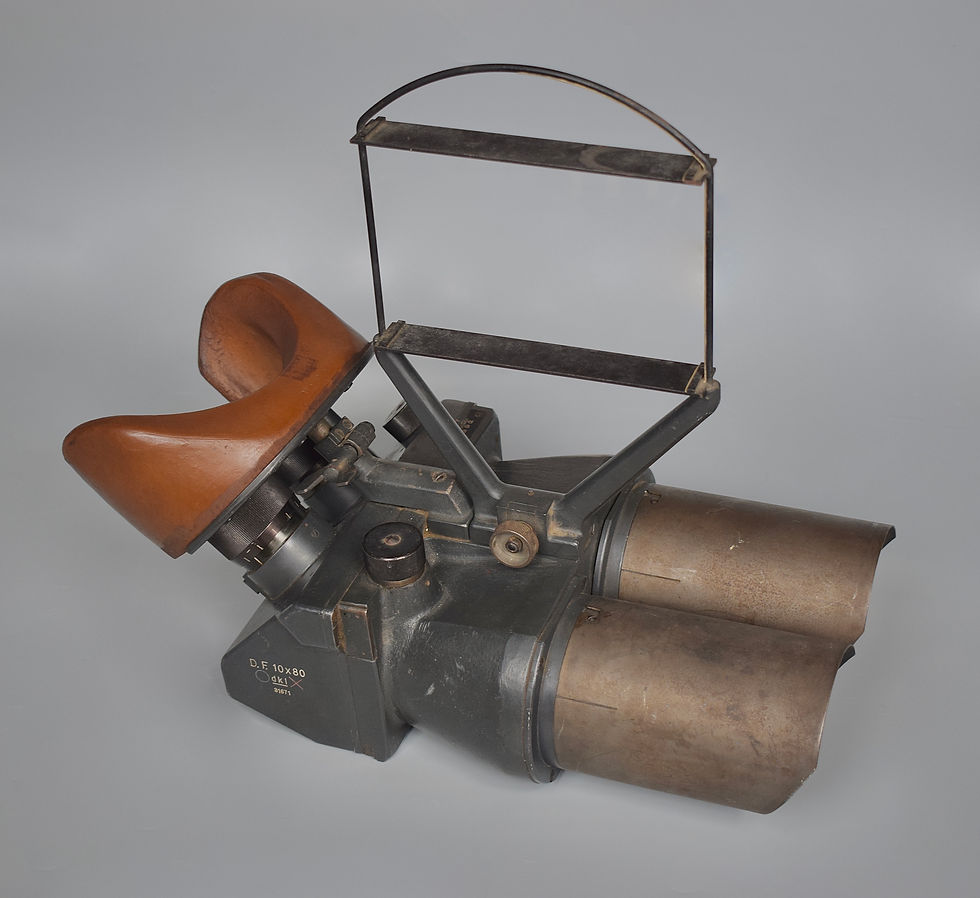D.F. 10x80 Flakfernrohr binoculars 'dkl'+ Flakvisier AA sight