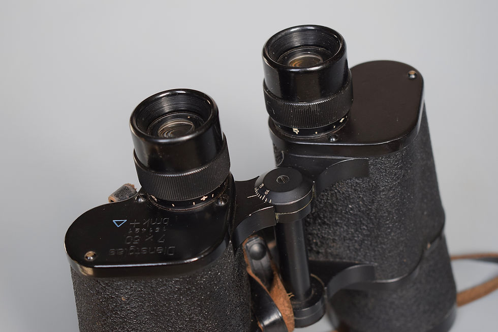 Thumbnail: Mint Srb & Stys 'bmk' 7x50 Dienstglas binoculars + case 'bmk 1943'