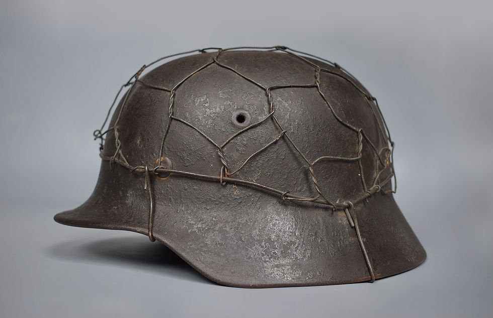 Named M40 ex-SD Heer wire camo helmet 'NS64'