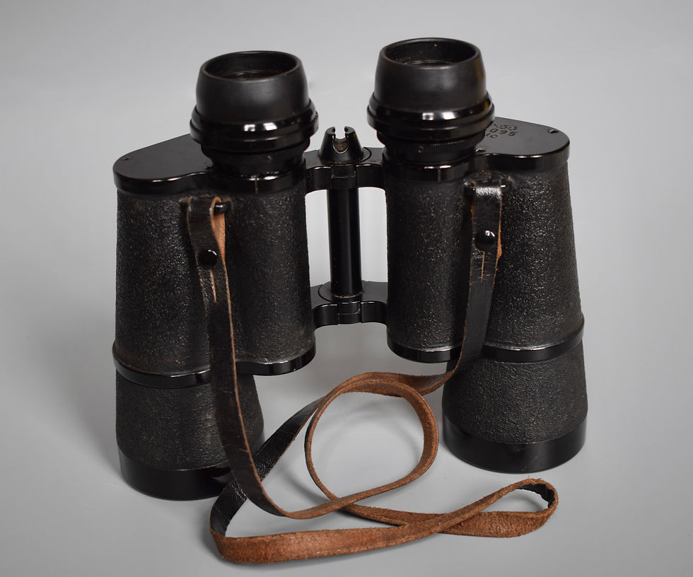 Thumbnail: Zeiss 7x50 Kriegsmarine gas mask binoculars 'blc' + case