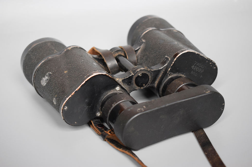 Thumbnail: Zeiss 7x50 Kriegsmarine binoculars 'blc' + accessories