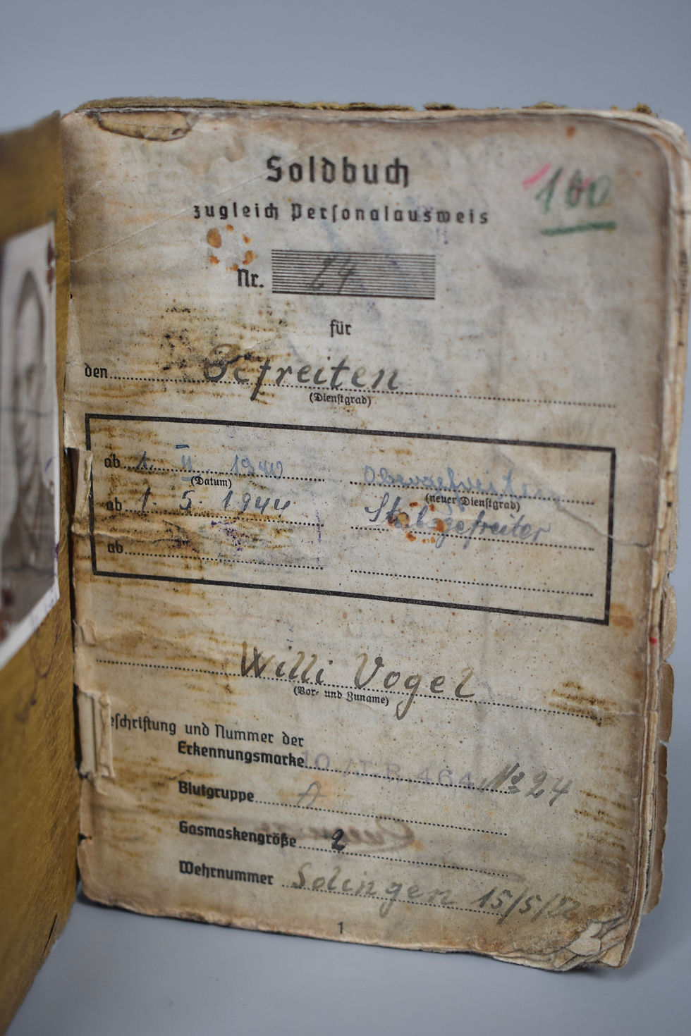 Thumbnail: Heer Soldbuch: Willi Vogel