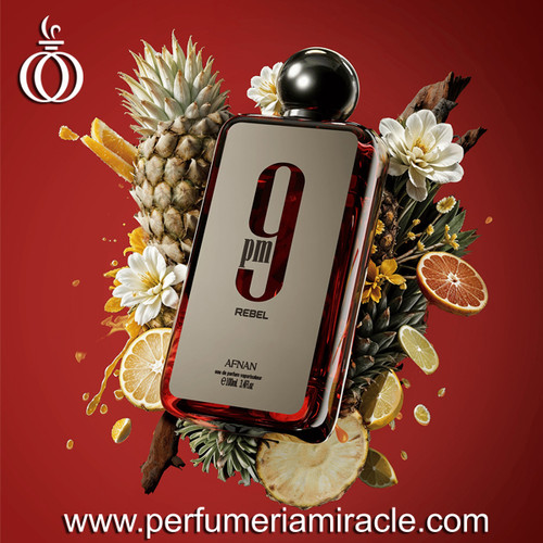 Afnan 9 PM Rebel ユニセックス香水 100ml Afnan 9PM Rebel EDP 100ml | Perfumería Miracle