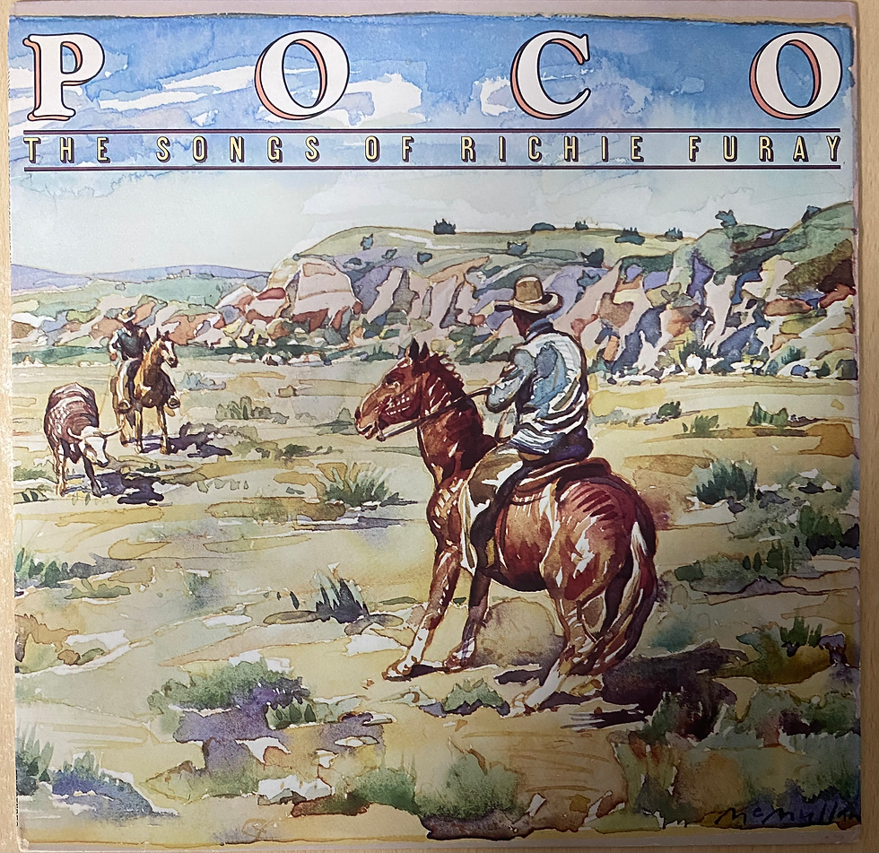 Copertina album Poco, "The Song of Richie Furay", cowboy a cavallo