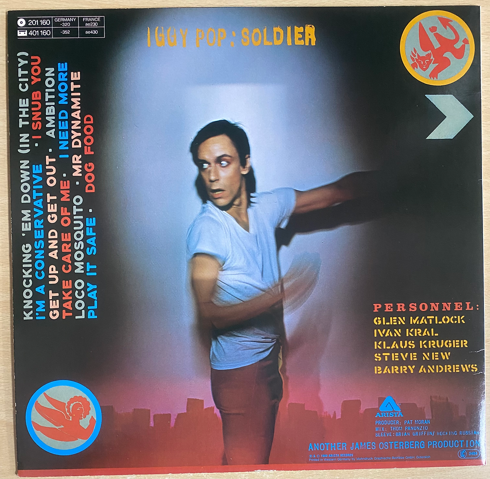 Copertina di "I Want Pop: Soldier", foto di un uomo