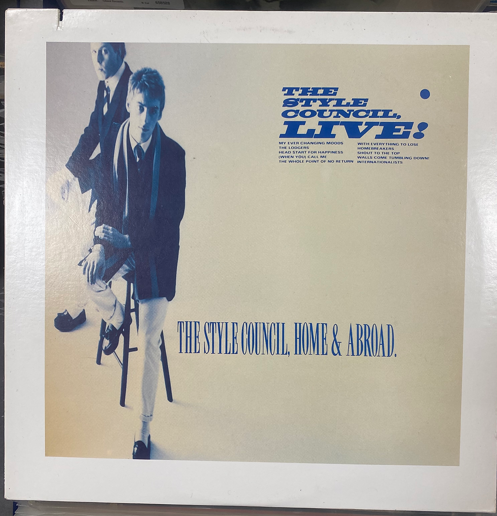 Copertina album The Style Council Live!, due uomini in posa