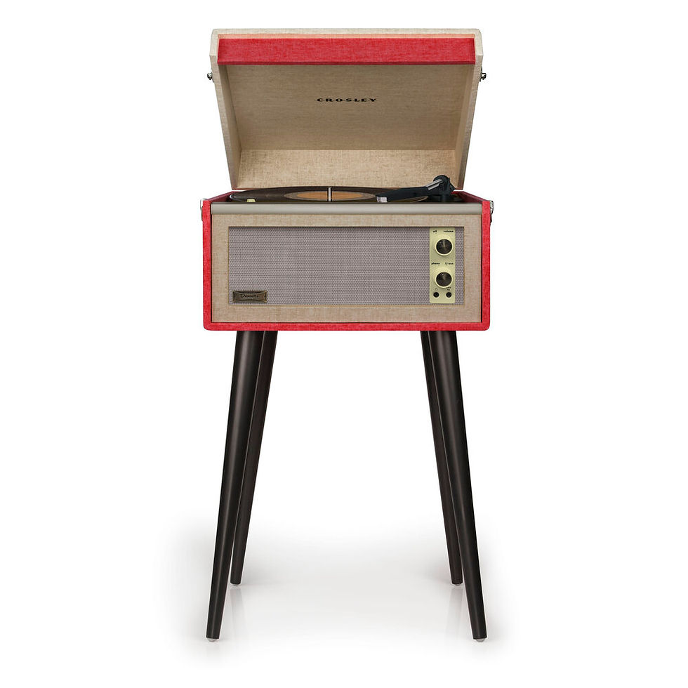 Giradischi vintage rosso: ascolta i tuoi vinili