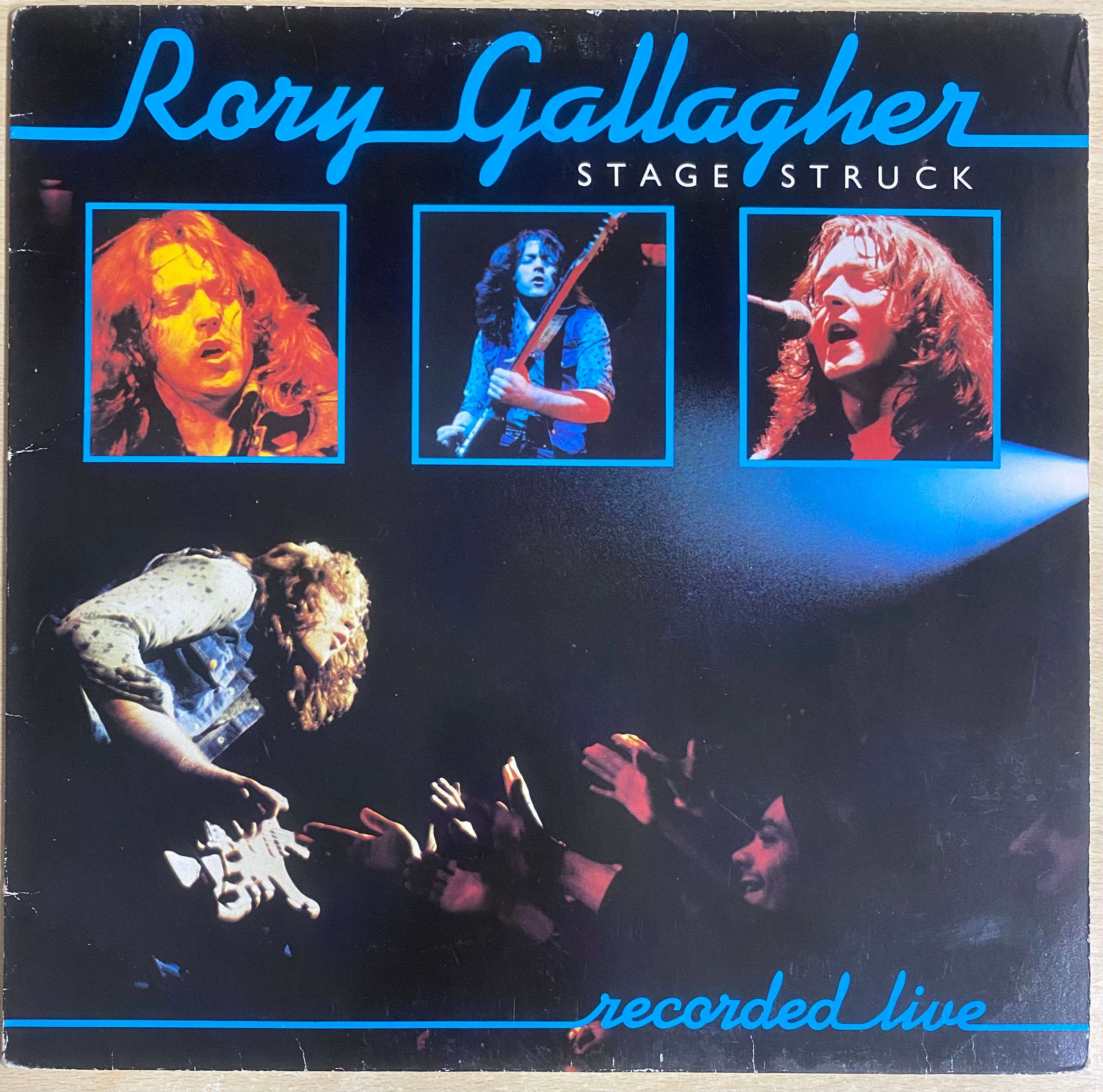 Copertina album Rory Gallagher, "StageStruck", registrato dal vivo