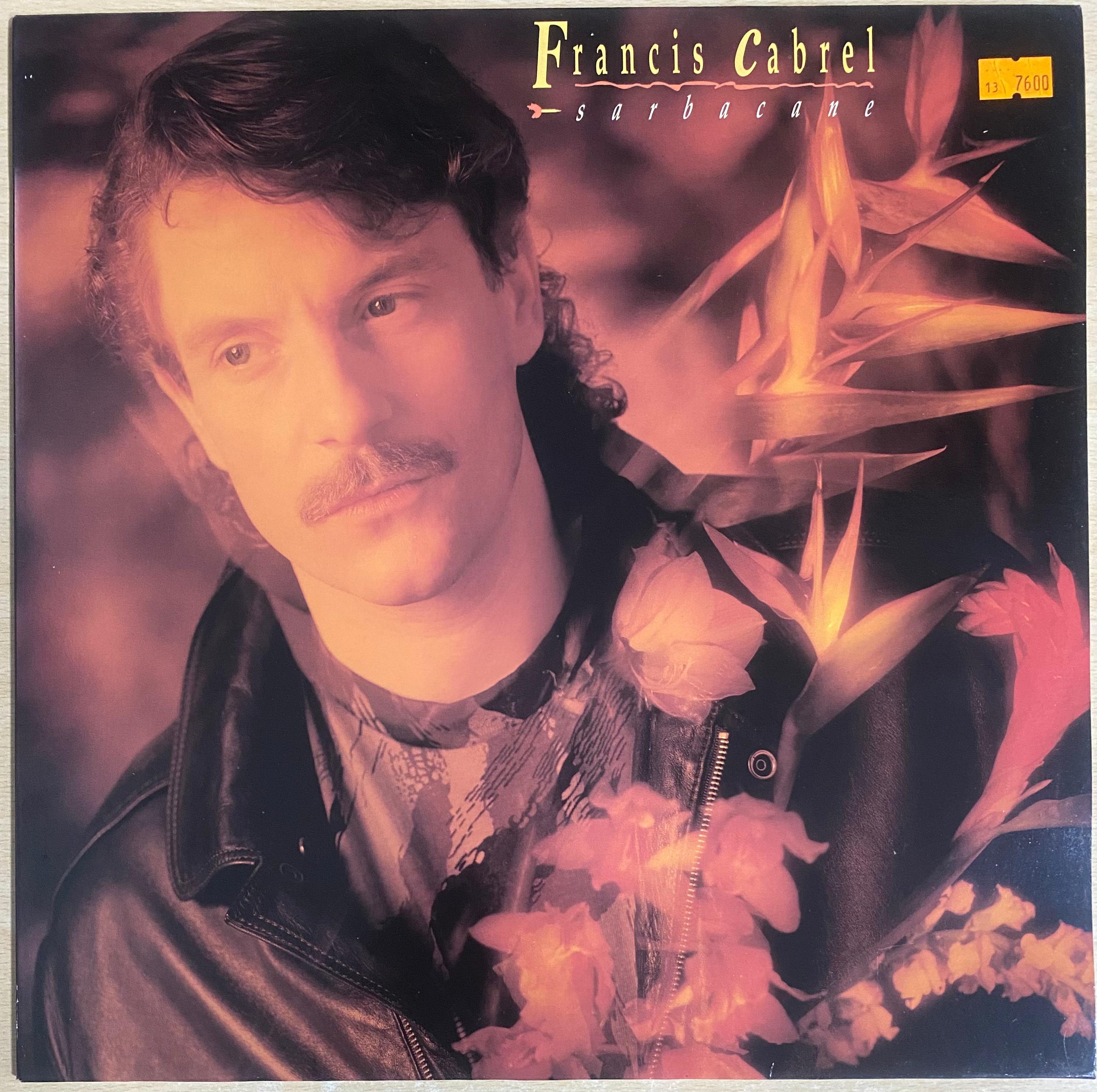 Copertina LP Francis Cabrel, "Sarabande", fiori