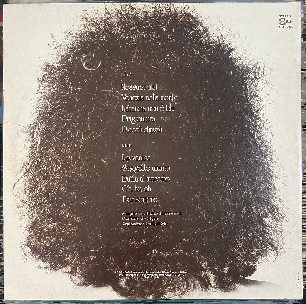 Copertina dell'album, "The Fantastic Dee D. Jackson", dettagli canzoni