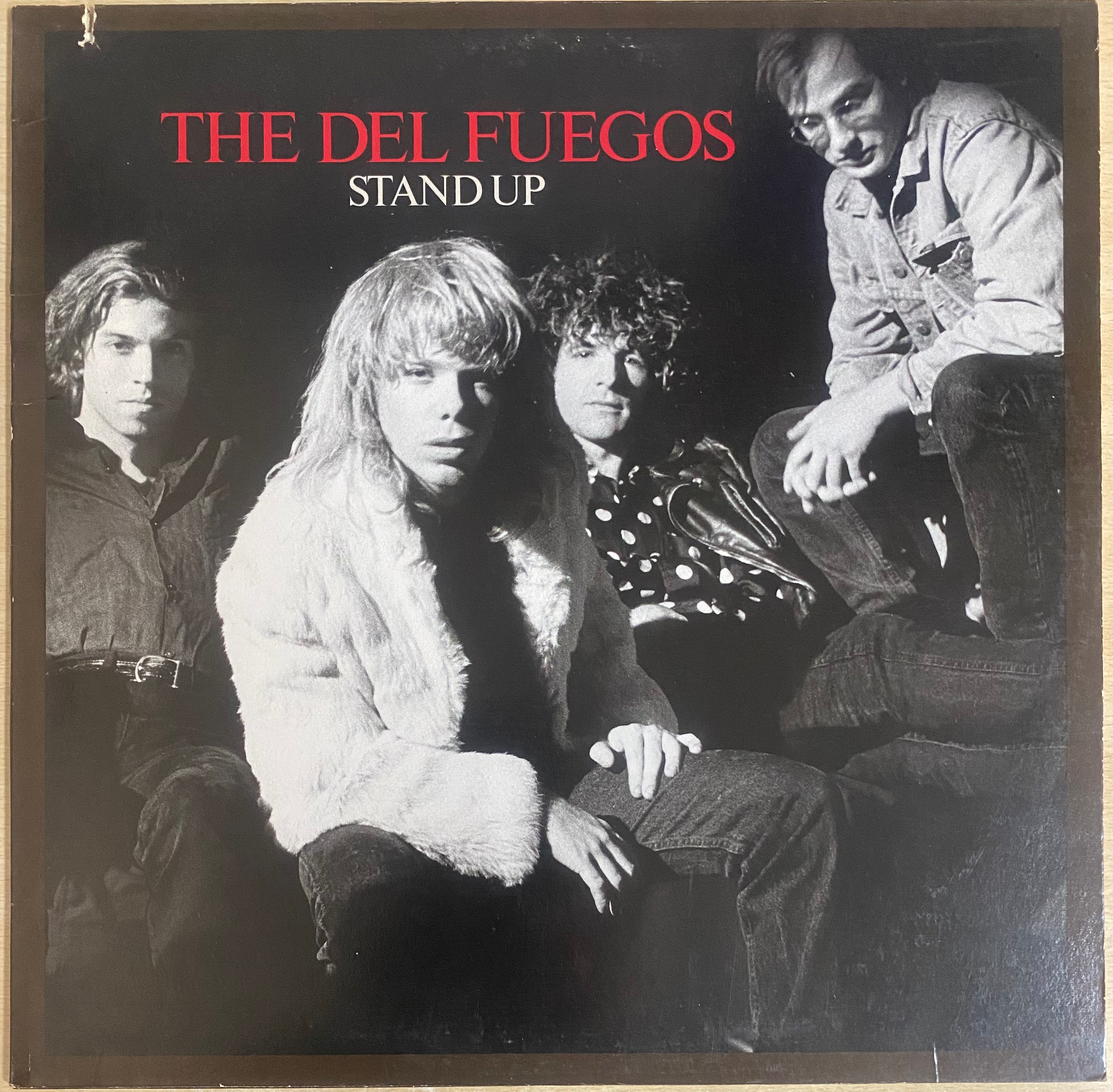 The Del Fuegos, Stand Up album cover: foto di gruppo in bianco e nero
