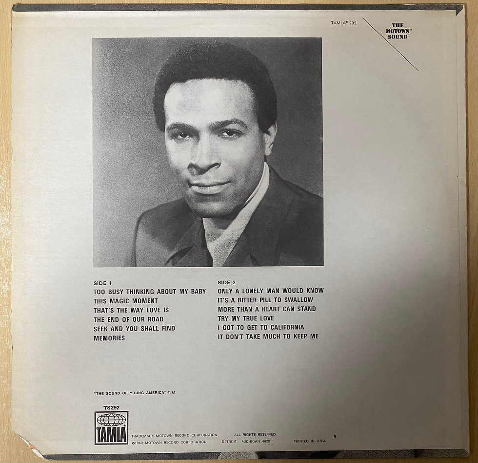 Copertina posteriore dell'album di Dany Music: foto di Prince