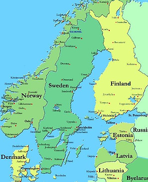 map of sweden