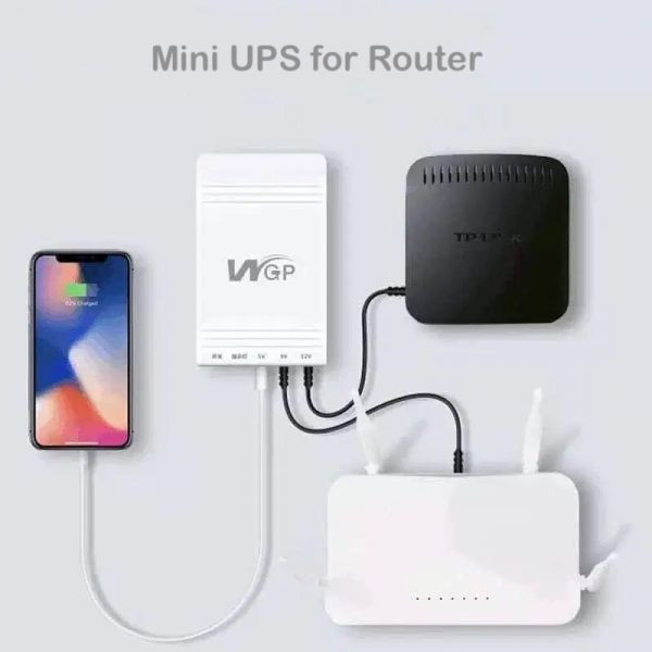 WGP Mini UPS - Router + ONU Backup Output 5V, 12V, 12V or Output 5V, 9V, 12V