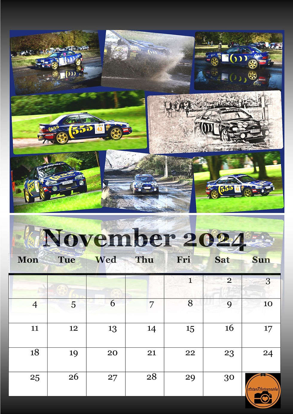 Thumbnail: A4 Subaru Lucy and Phil Historic Festival 2024 Calendar