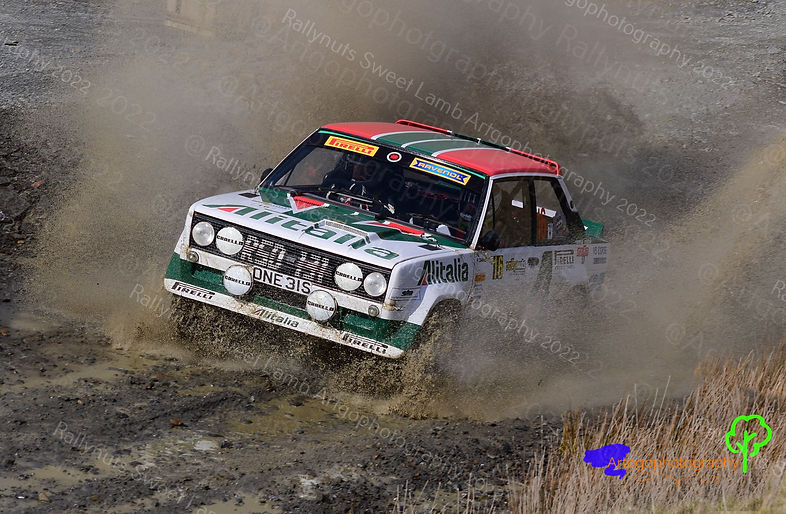 Car Car 16 Nick Elliot Peredur Davies Fiet 131 Alitalia scheme Sweet Lamb Rally Nuts 2022.