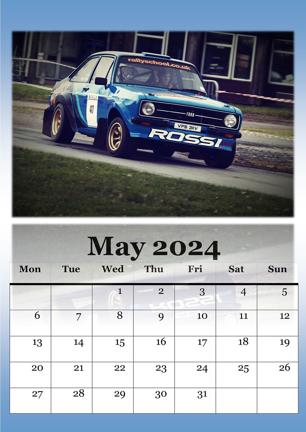 Thumbnail: Ian Ross Calendar 2024 Rallycars Ford Escort Mk2