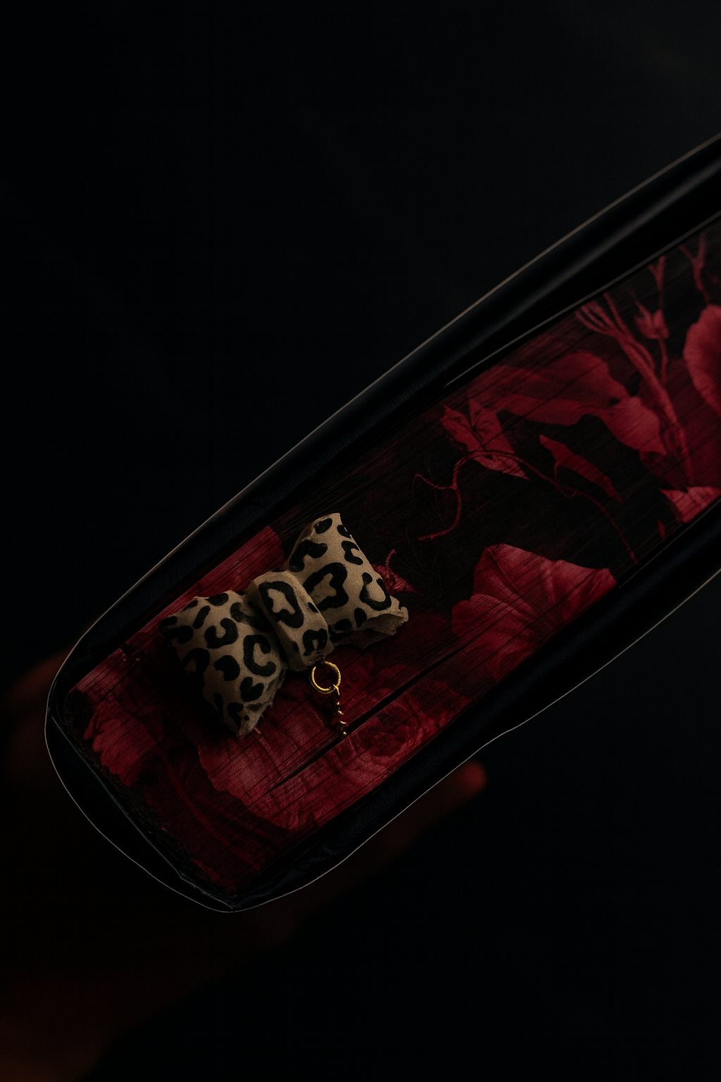 Leopard Bow & Chain Bookmark