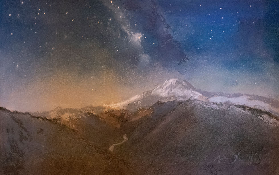 Nightfall at Mount Rainier