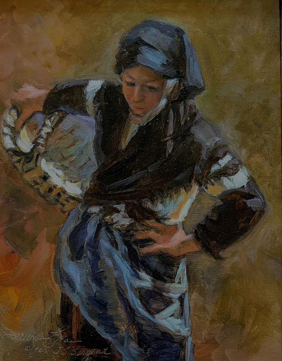 Study for En Route pour la Peche, after John Singer Sargent, 1877