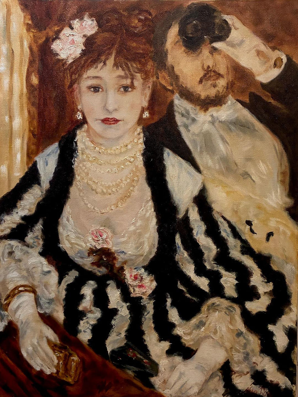 La Loge, after Renoir, 1874