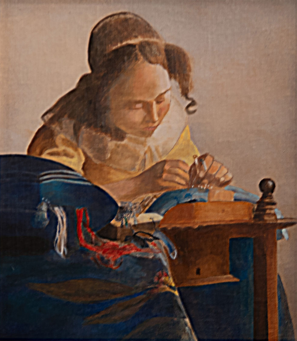 The Lacemaker, after Johnannes Vermeer, 1670