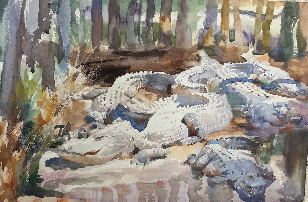 Muddy Alligators, after John Songer Sargent