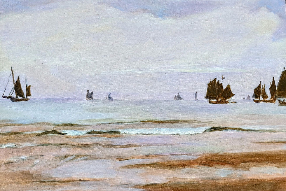 Whitby Fishing Boats, after John Singer Sargent, 1884