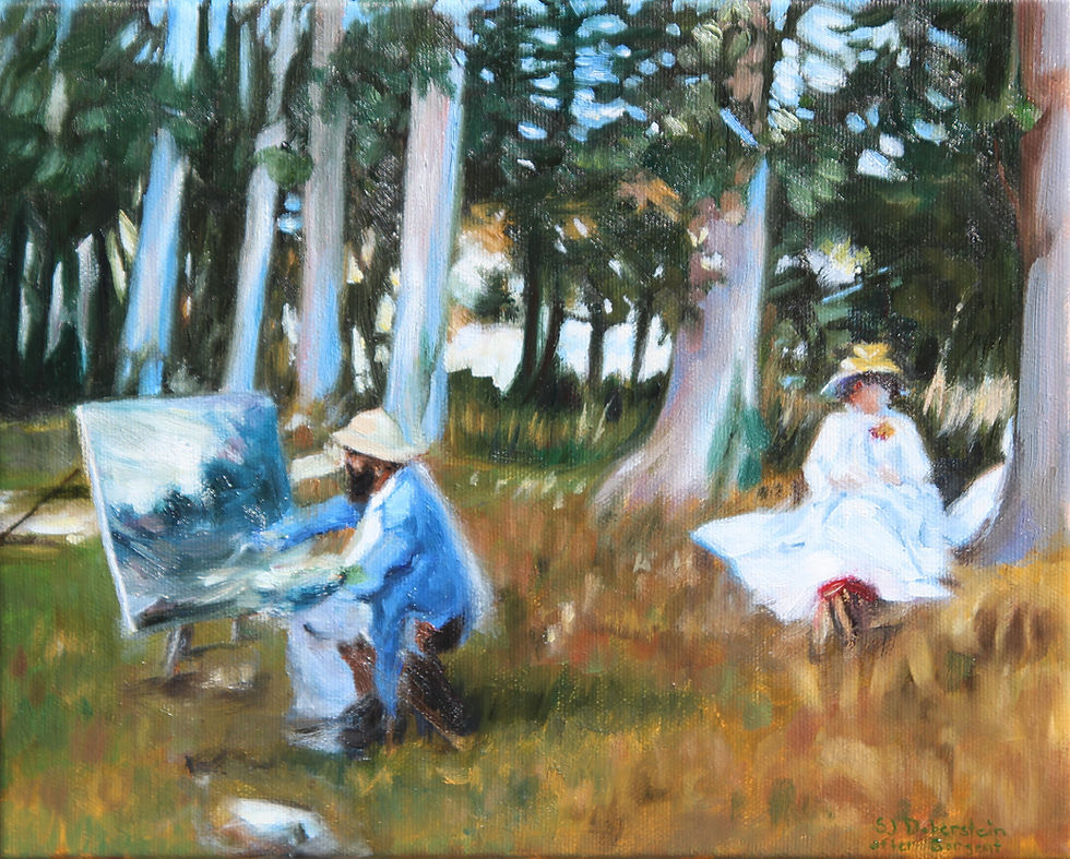 Claude Monet Painting by the Edge of a Wood, after John Singer Sargent