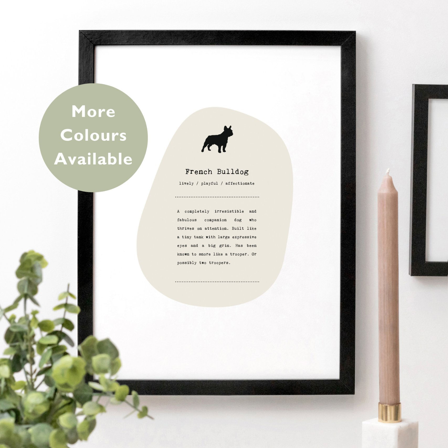 French Bulldog Unframed A4 Print