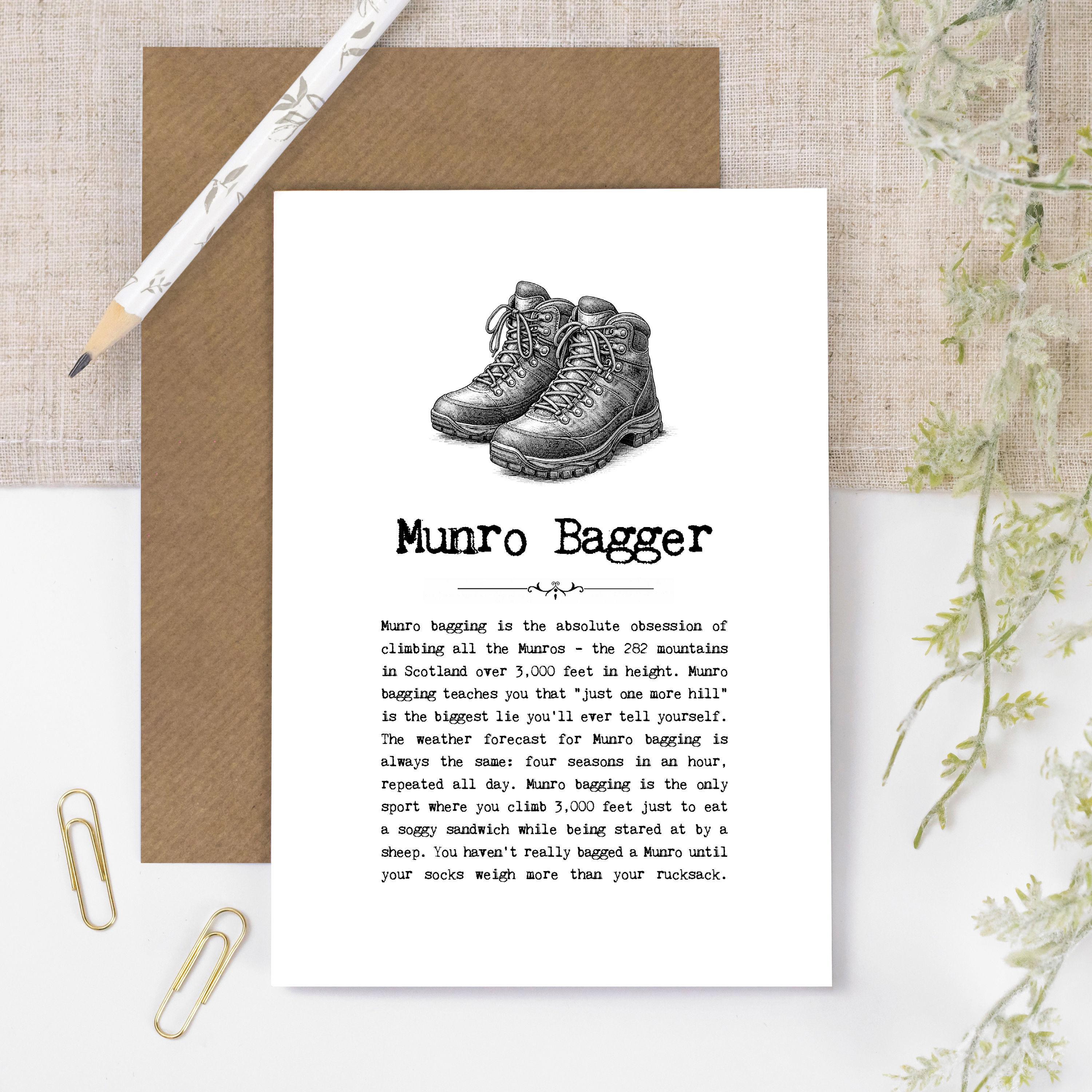 Munro Bagger Card With Quotes